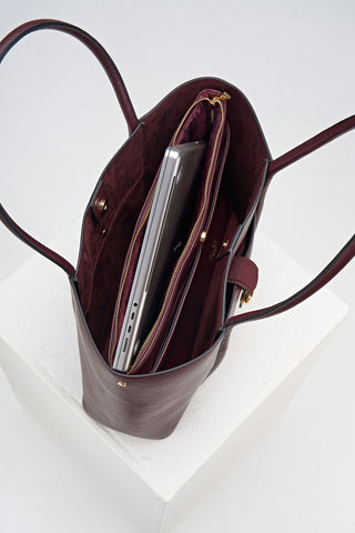 Lilibet Black Cherry Laptop Tote