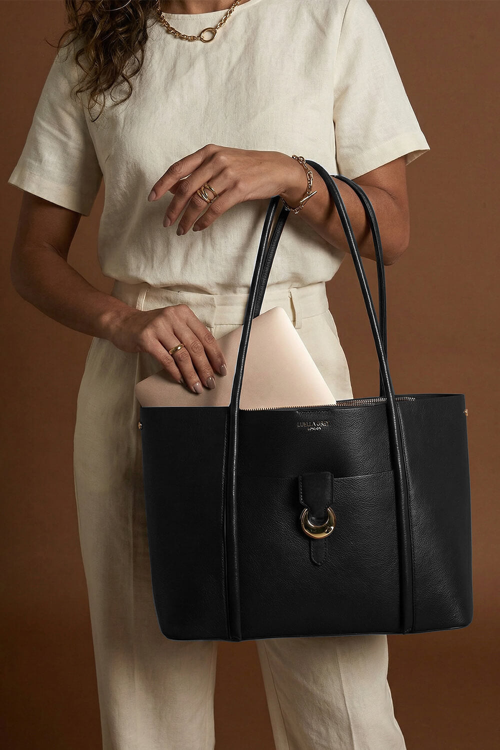 Lilibet Black Laptop Tote