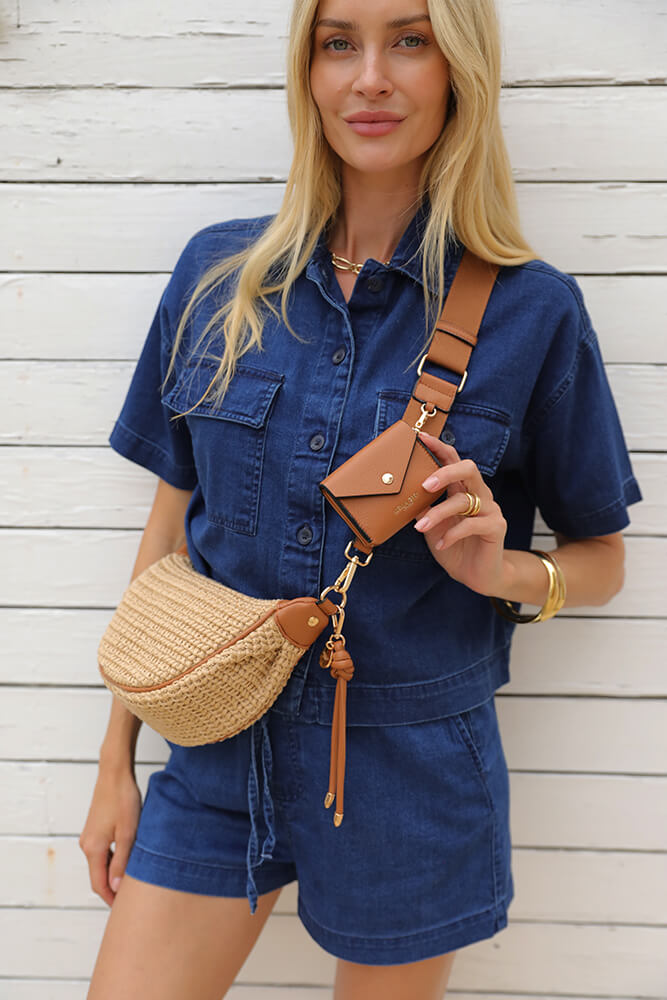 Lolly Raffia Sling Bag