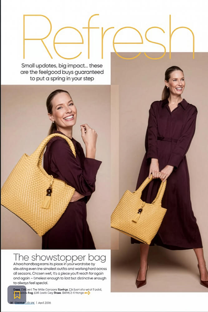 Saskia Buttercup Yellow Large Woven Tote
