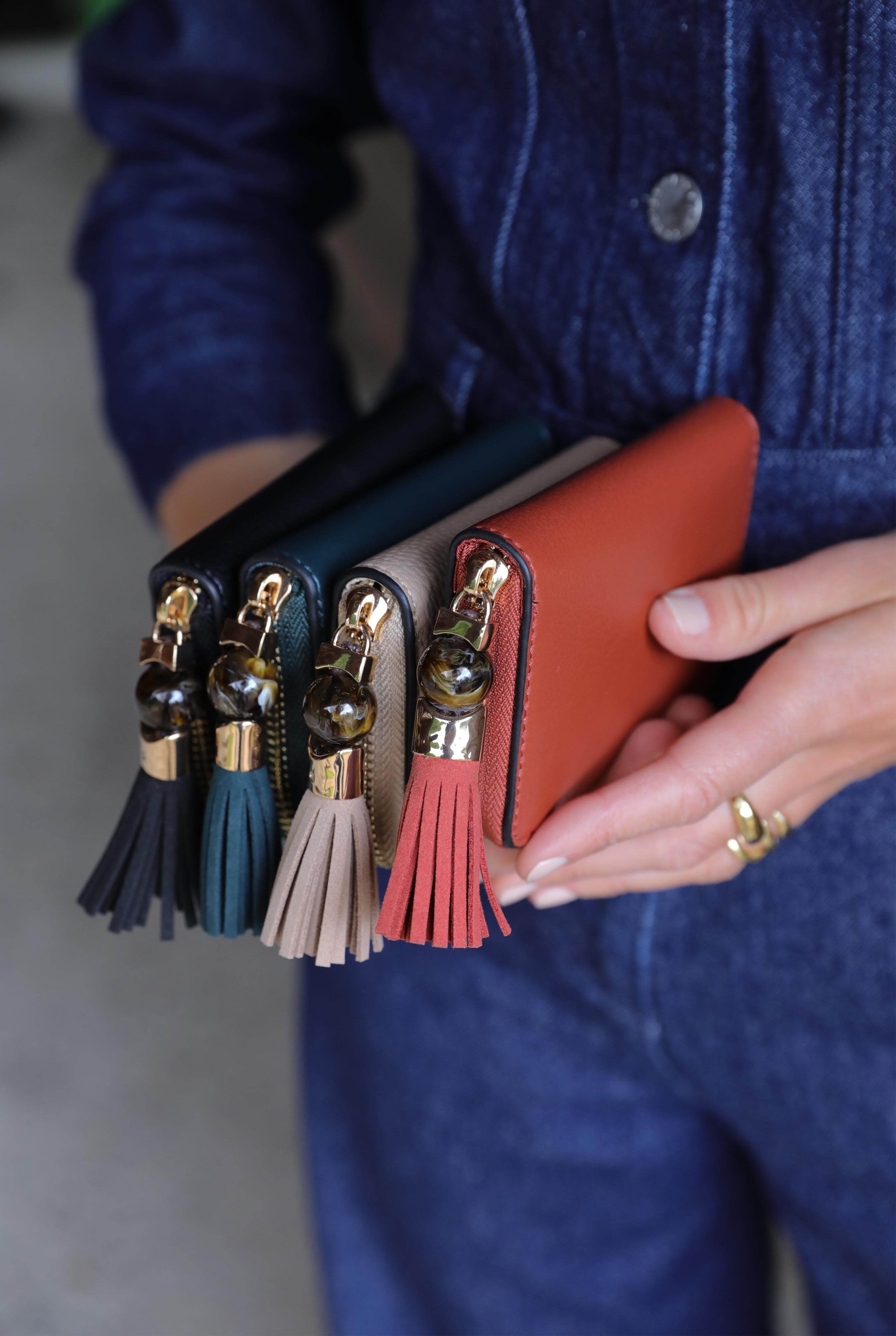 Maeve Peacock Small Tassel Purse