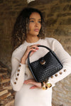 Maggie Black Weave Crossbody
