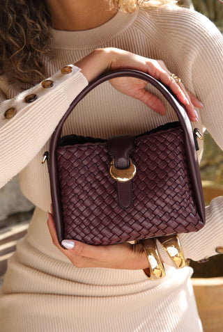 Maggie Cherry Weave Crossbody