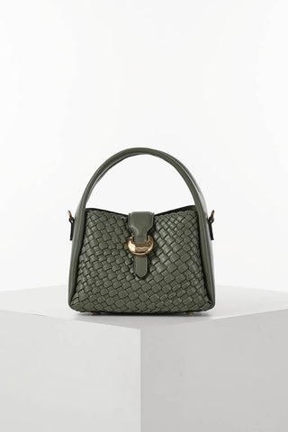 Maggie Khaki Weave Crossbody
