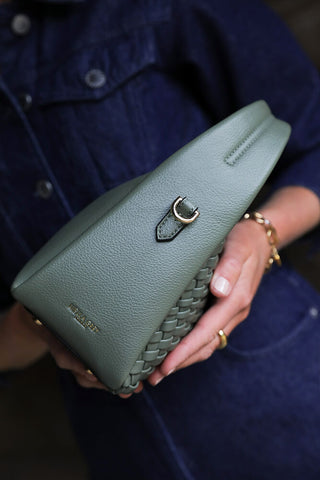 Maggie Khaki Weave Crossbody
