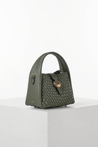 Maggie Khaki Weave Crossbody