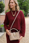 Maggie Mushroom Weave Crossbody