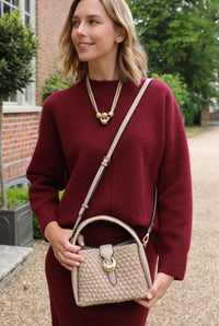 Maggie Mushroom Weave Crossbody