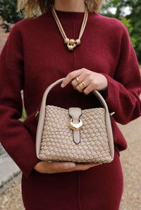 Maggie Mushroom Weave Crossbody