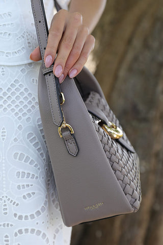 Maggie Peat Weave Crossbody