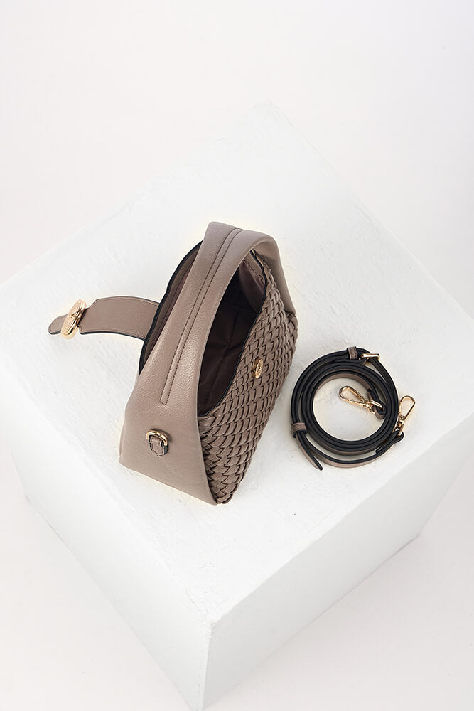 Maggie Peat Weave Crossbody