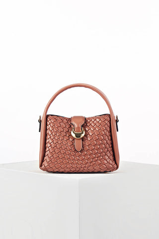 Maggie Tuscan Blush Weave Crossbody