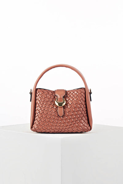 Maggie Tuscan Blush Weave Crossbody