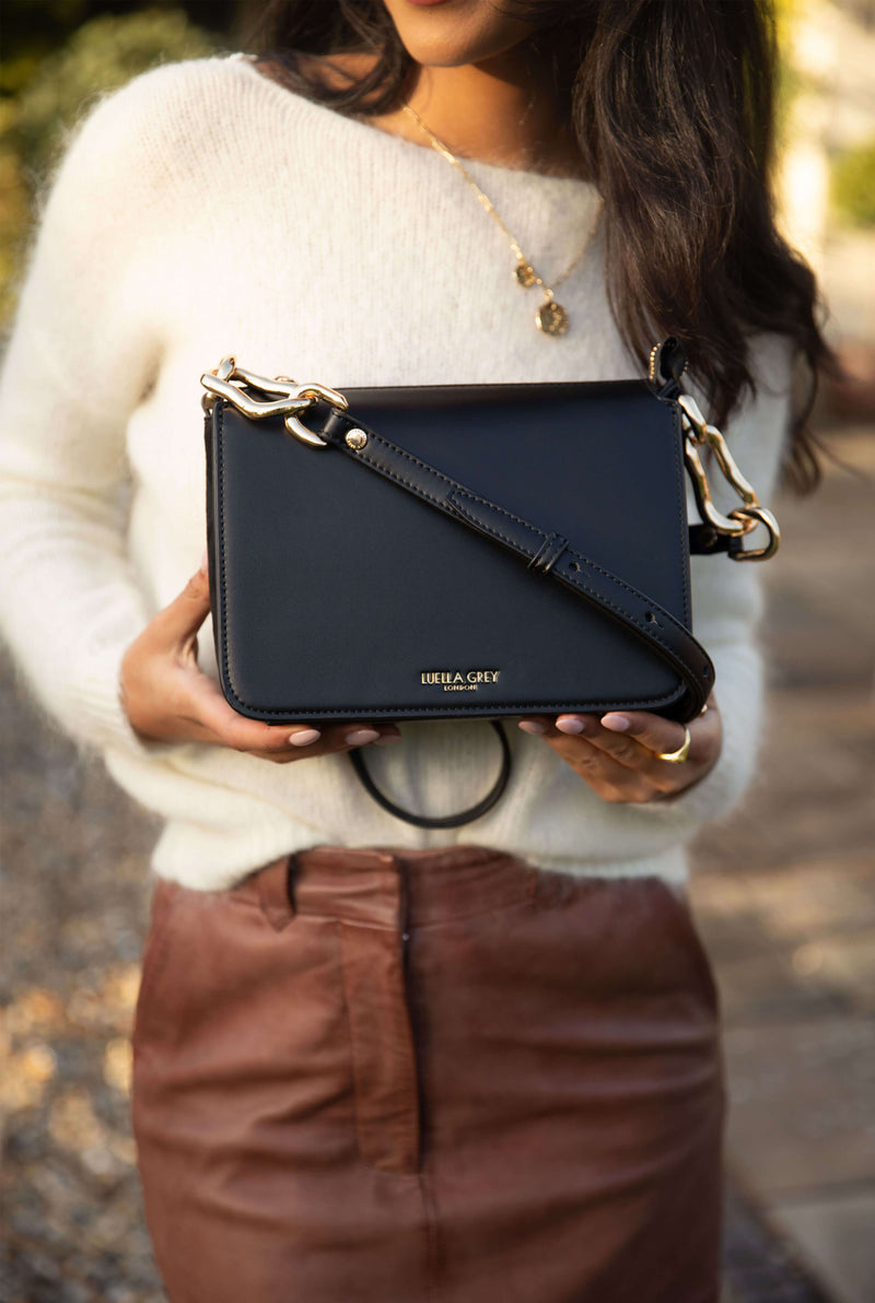 Margarita Black Zip Top Crossbody