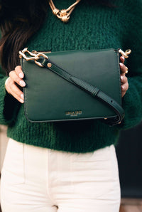 Margarita Forest Green Zip Top Crossbody