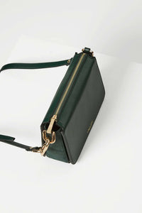 Margarita Forest Green Zip Top Crossbody