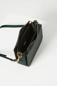 Margarita Forest Green Zip Top Crossbody