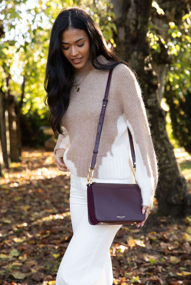 Margarita Plum Zip Top Crossbody