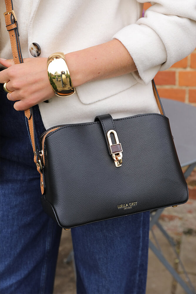 Margy Black Zip Top Crossbody