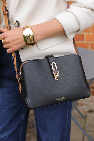 Margy Black Zip Top Crossbody
