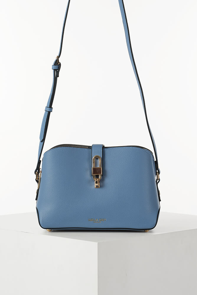 Margy Cornflower Blue Zip Top Crossbody