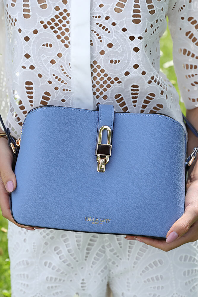 Margy Cornflower Blue Zip Top Crossbody