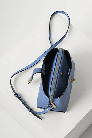 Margy Cornflower Blue Zip Top Crossbody