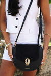 Mildred Black Saddle Crossbody