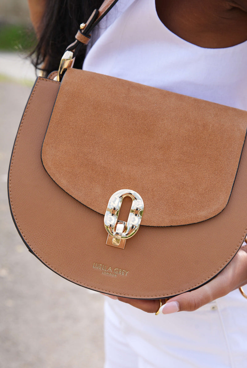 Mildred Camel Saddle Crossbody