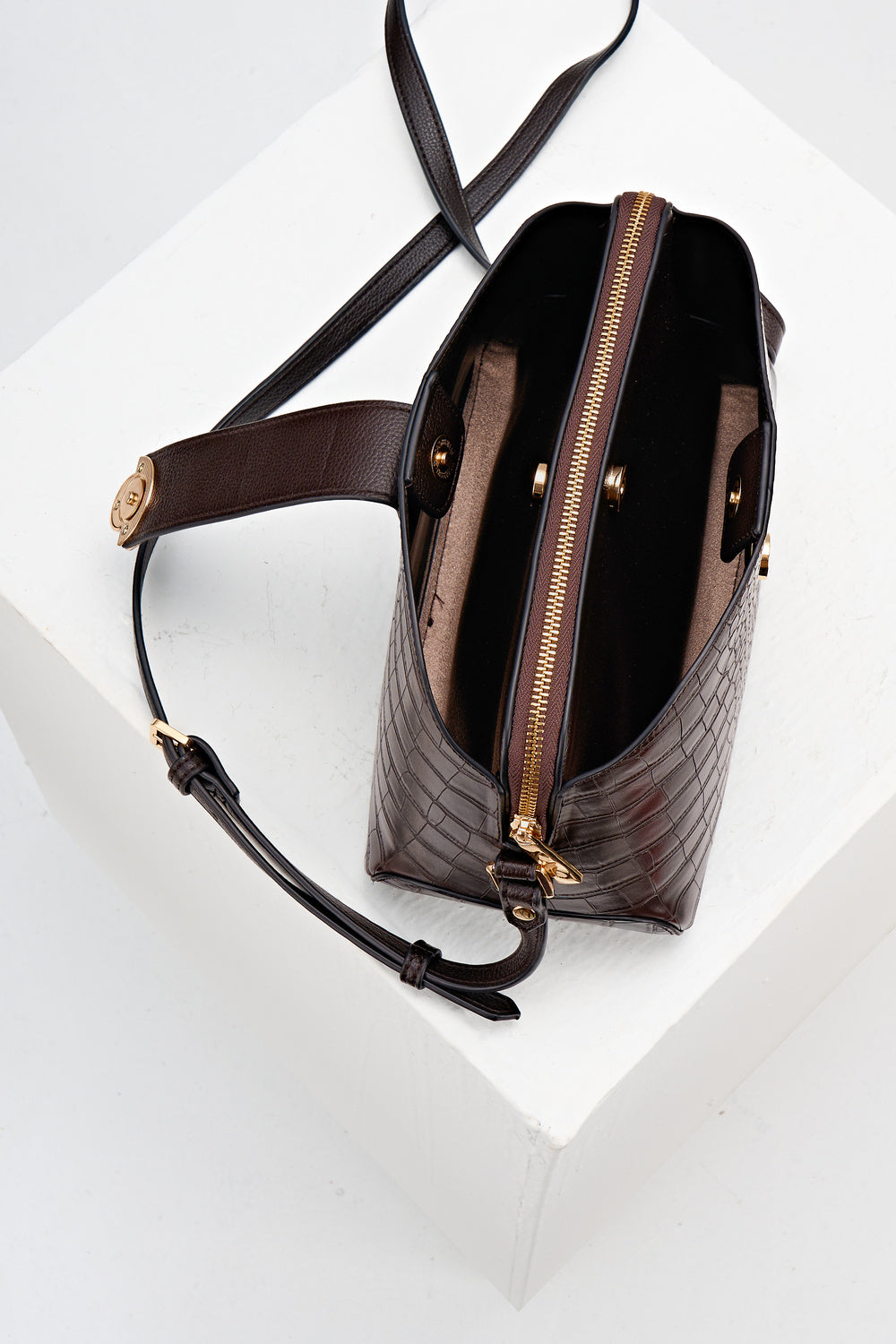 Mills Chocolate Croc Crossbody