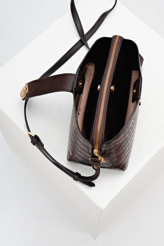 Mills Chocolate Croc Crossbody