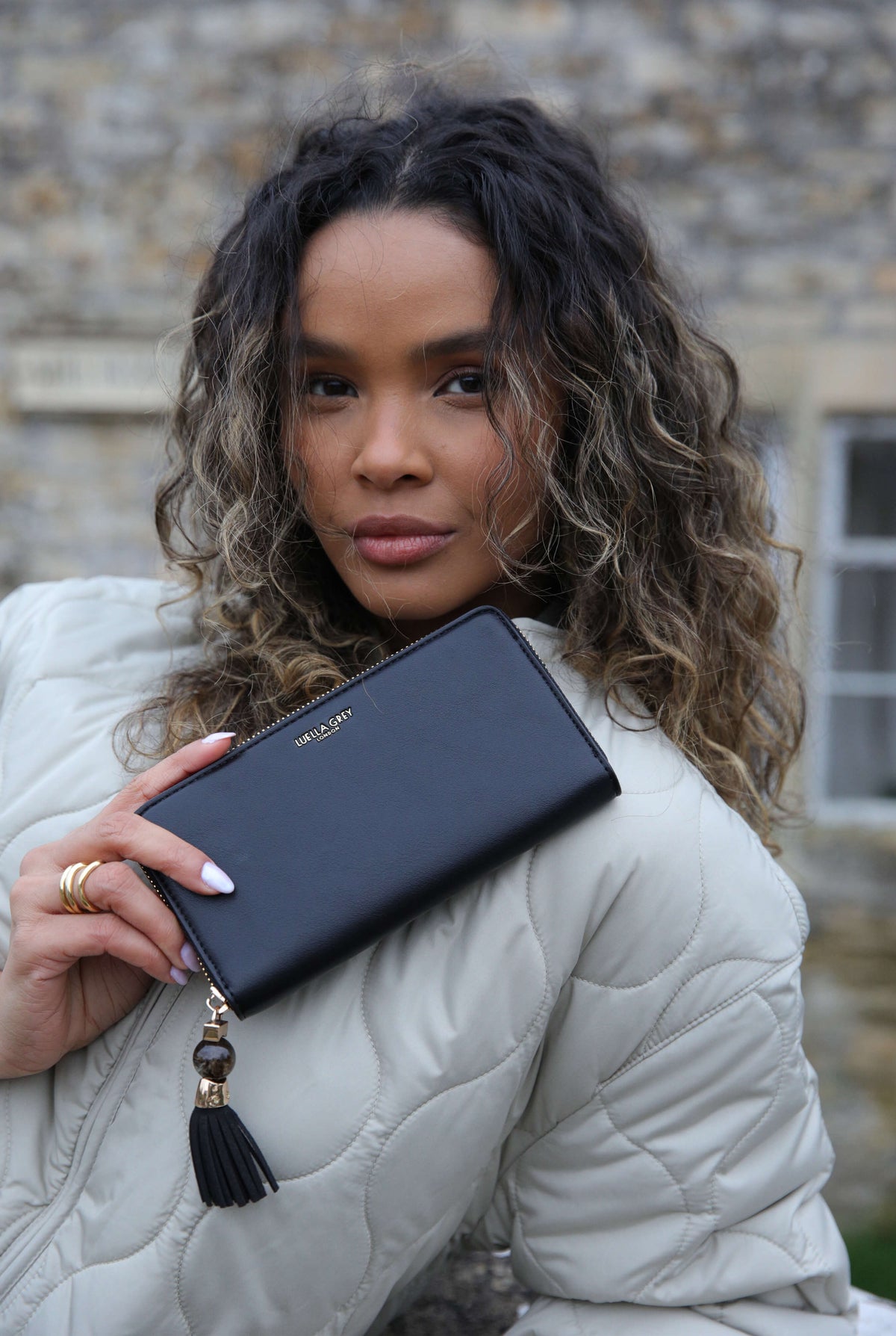 Myrtle Black Large Tassel Purse