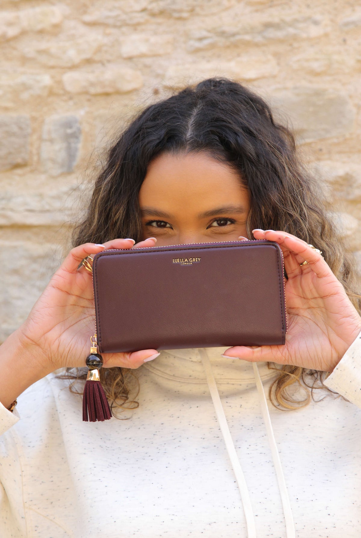 Myrtle Cherry Large Tassel Purse