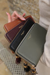 Myrtle Khaki Large Tassel Purse