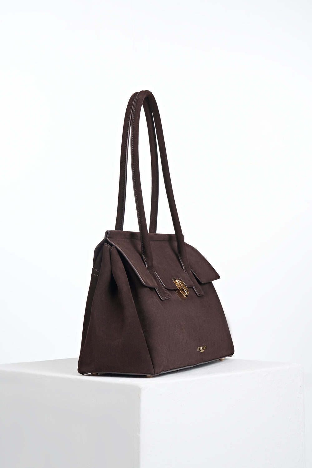 Natalia Chocolate Recycled Suede Tote Bag