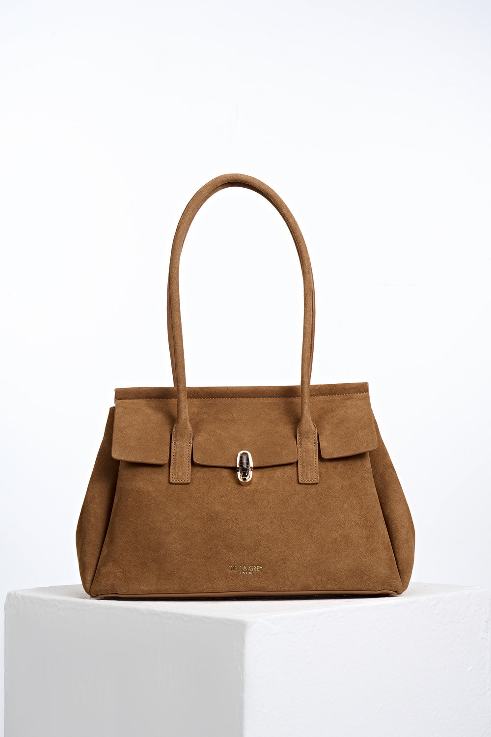 Natalia Tan Recycled Suede Tote Bag