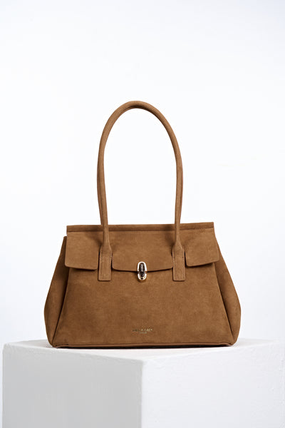 Natalia Tan Recycled Suede Tote Bag