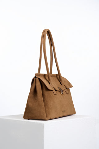Natalia Tan Recycled Suede Tote Bag