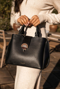 Octavia Black Three Compartment Work Tote