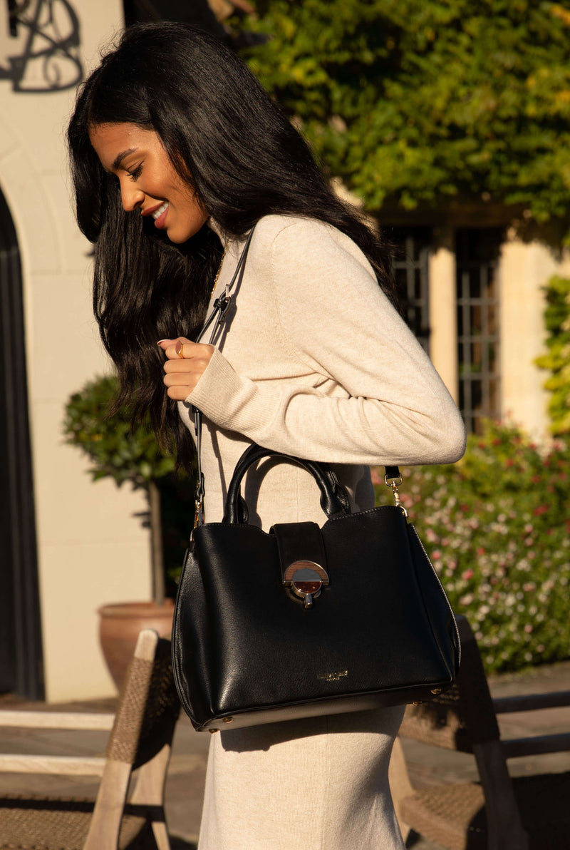 Octavia Black Three Compartment Work Tote