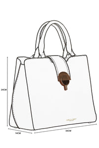 Sketch of Octavia Tote with dimensions