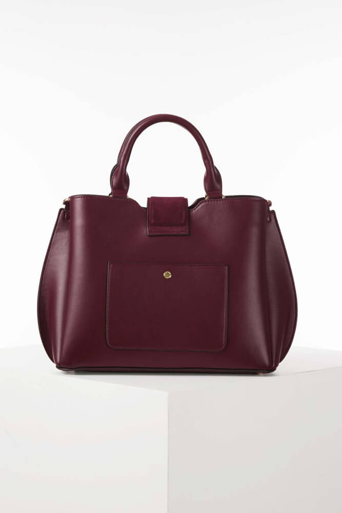 Octavia Plum Three Compartment Work Tote