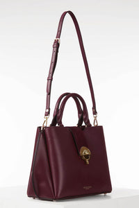 Octavia Plum Three Compartment Work Tote