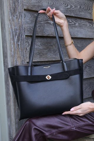 Oriana Black Laptop Tote