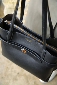 Oriana Black Laptop Tote