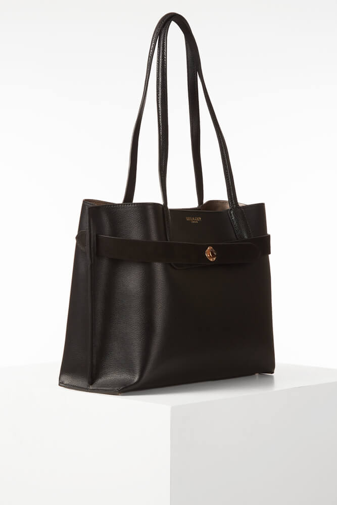 Oriana Black Laptop Tote