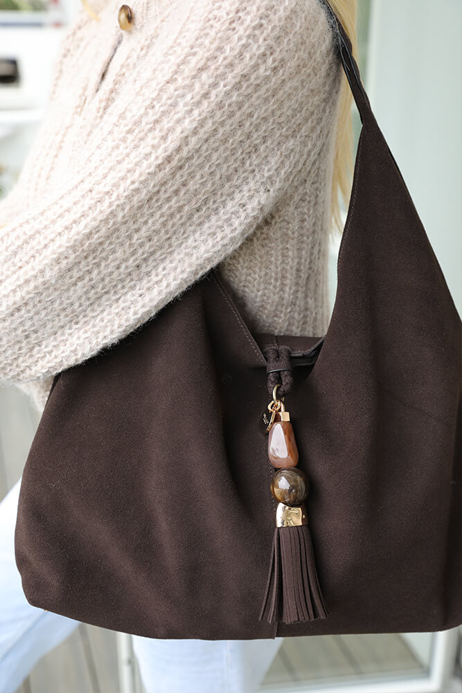 Pandora Chocolate Suede Hobo