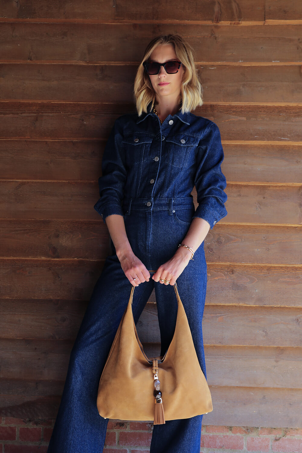 Pandora Tan Suede Hobo