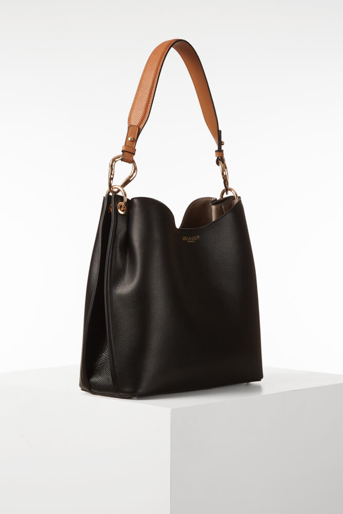 Phoebe Black Hobo Tote