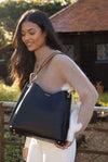 Phoebe Black Hobo Tote